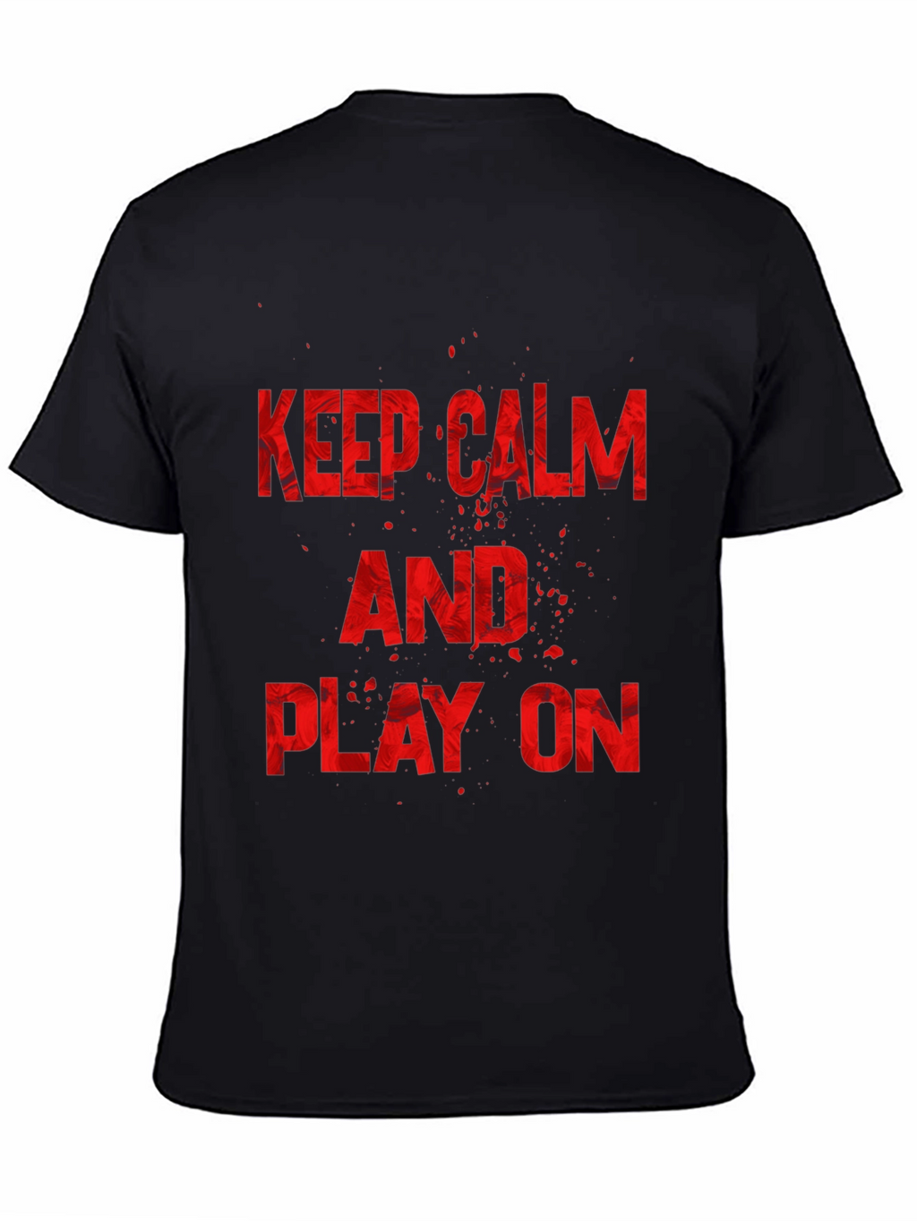 Keep Calm and Play On Black Graphic Tee
