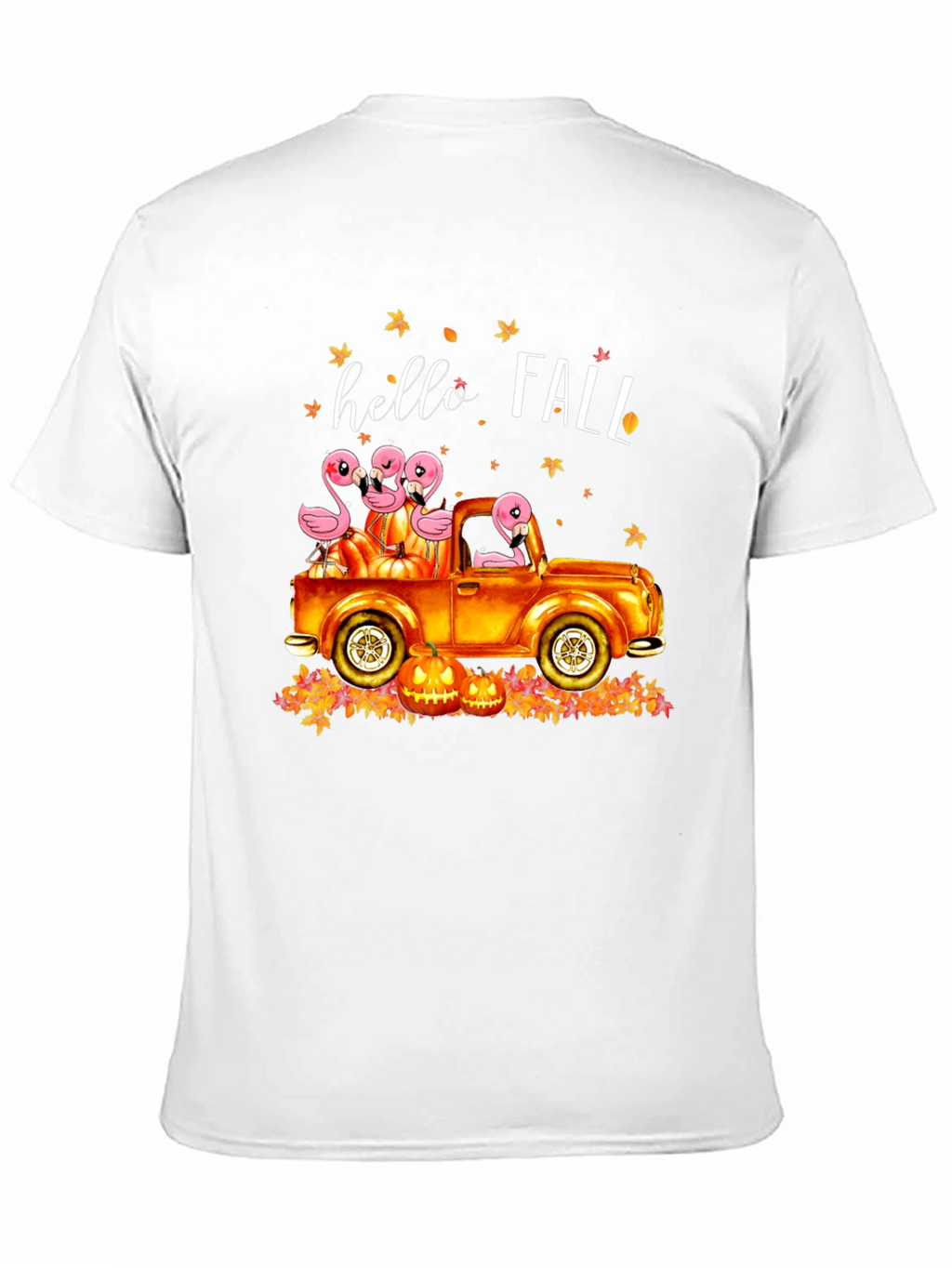 Hello Fall Flamingo Truck T-Shirt