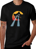 Retro Cat Laser Eye Graphic Tee
