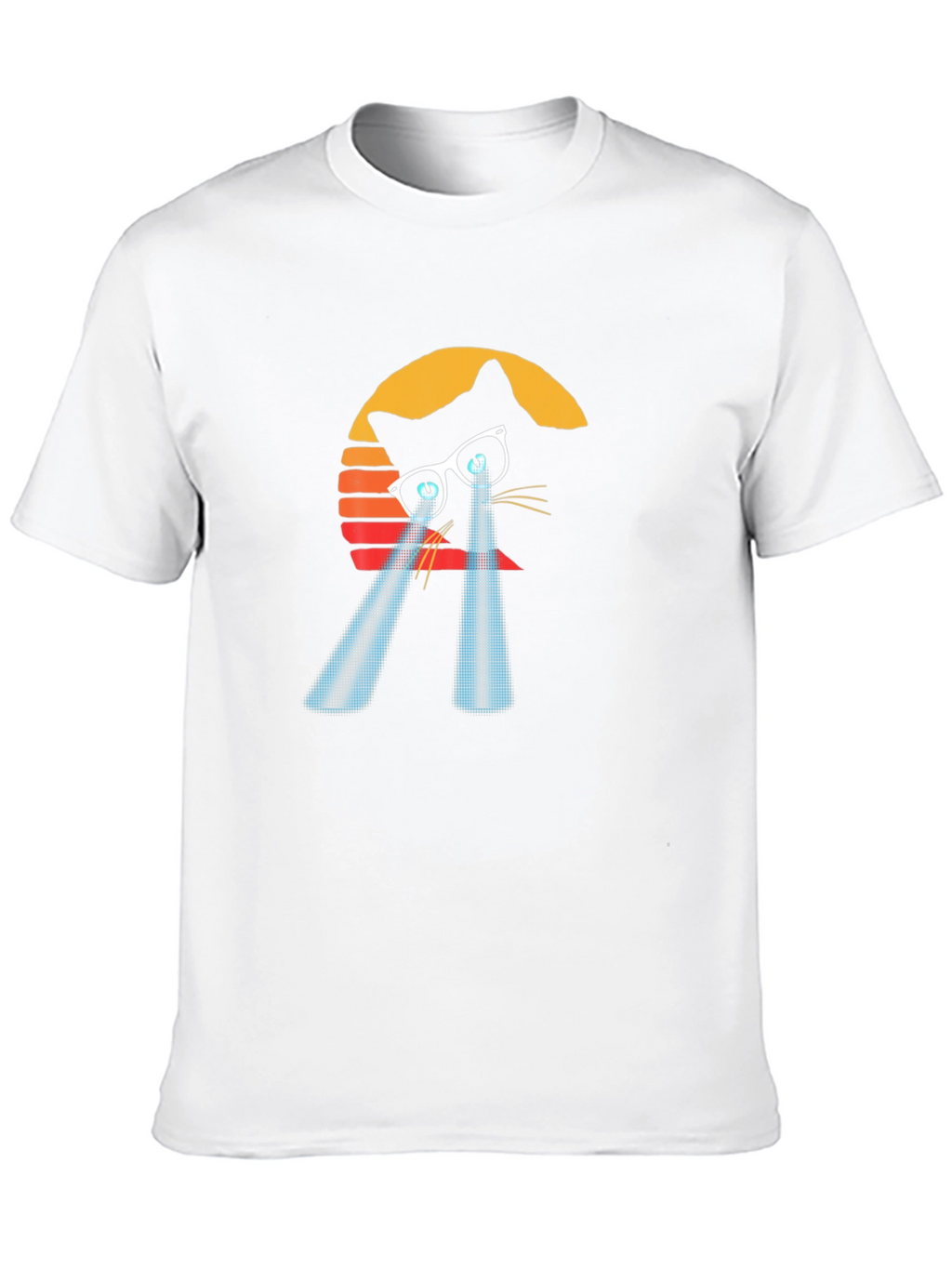 Retro Cat Laser Eye Graphic Tee