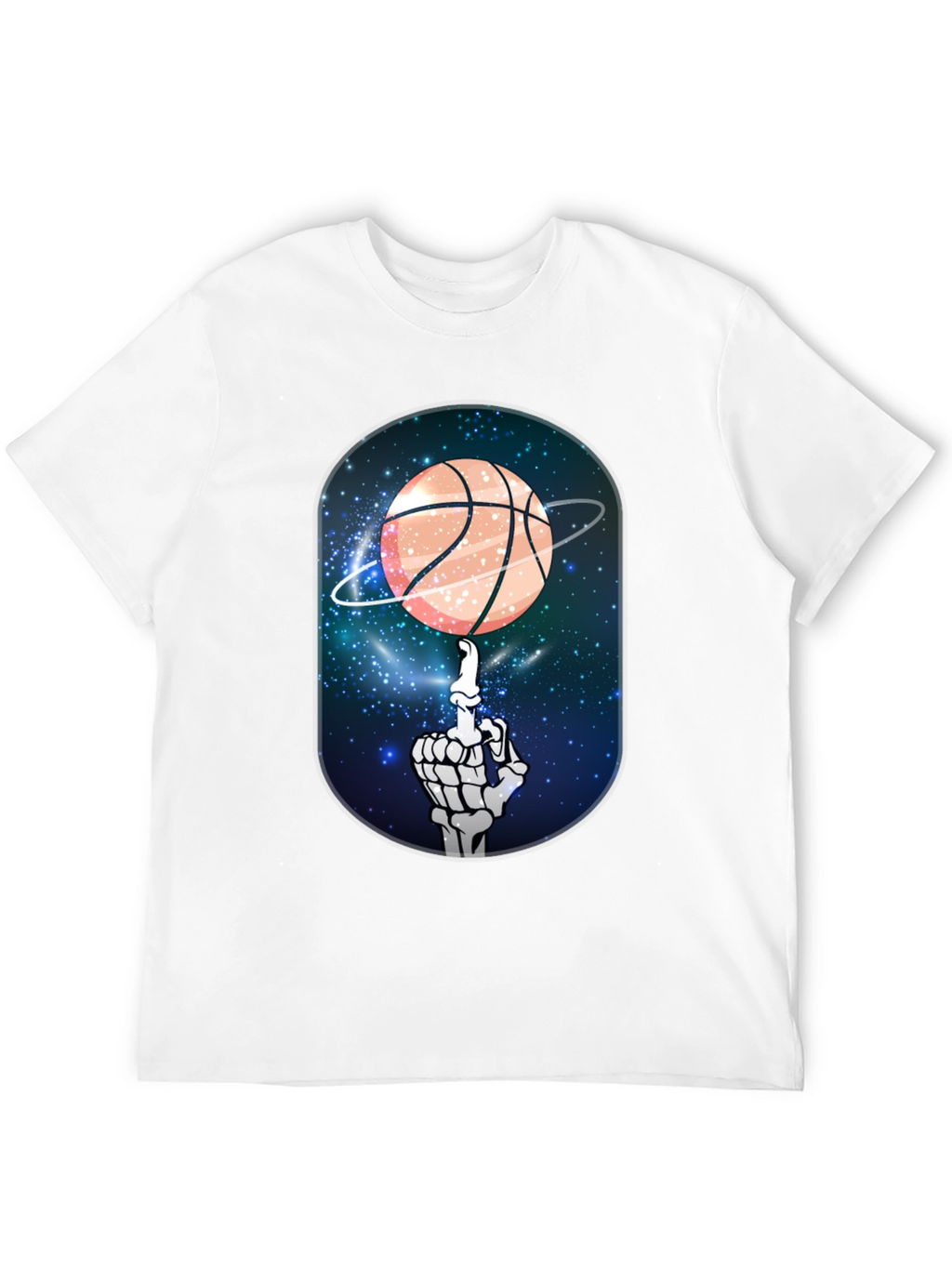 Basketball Galaxy Skeleton Graphic Tee