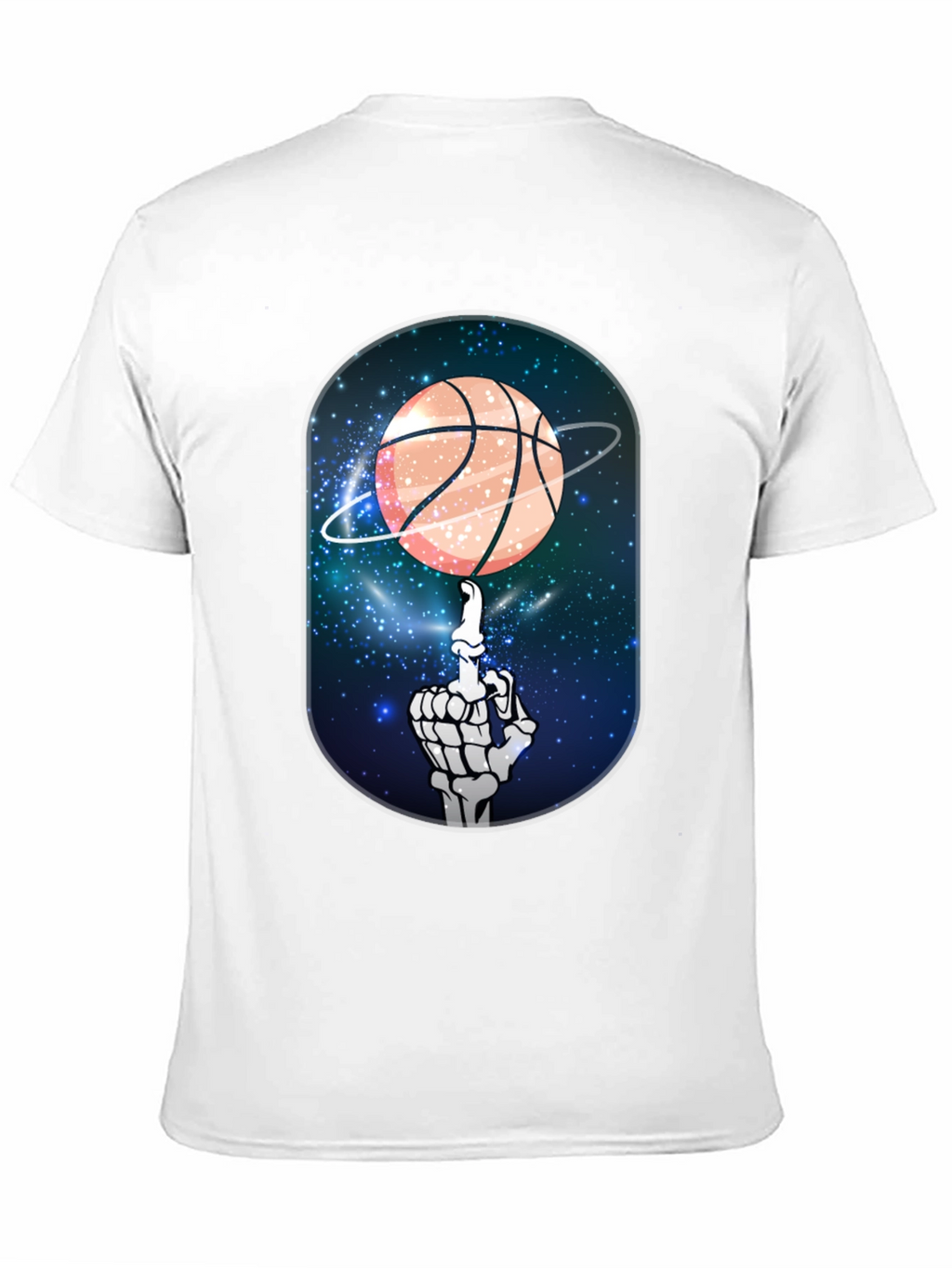 Basketball Galaxy Skeleton Graphic Tee