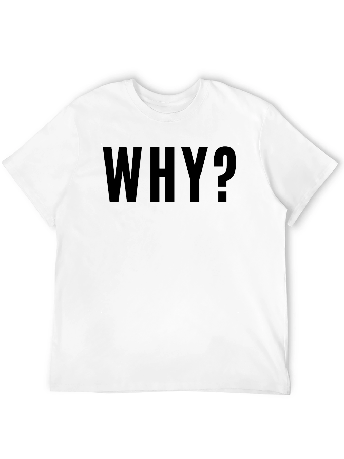 Why? Black Graphic Print T-Shirt