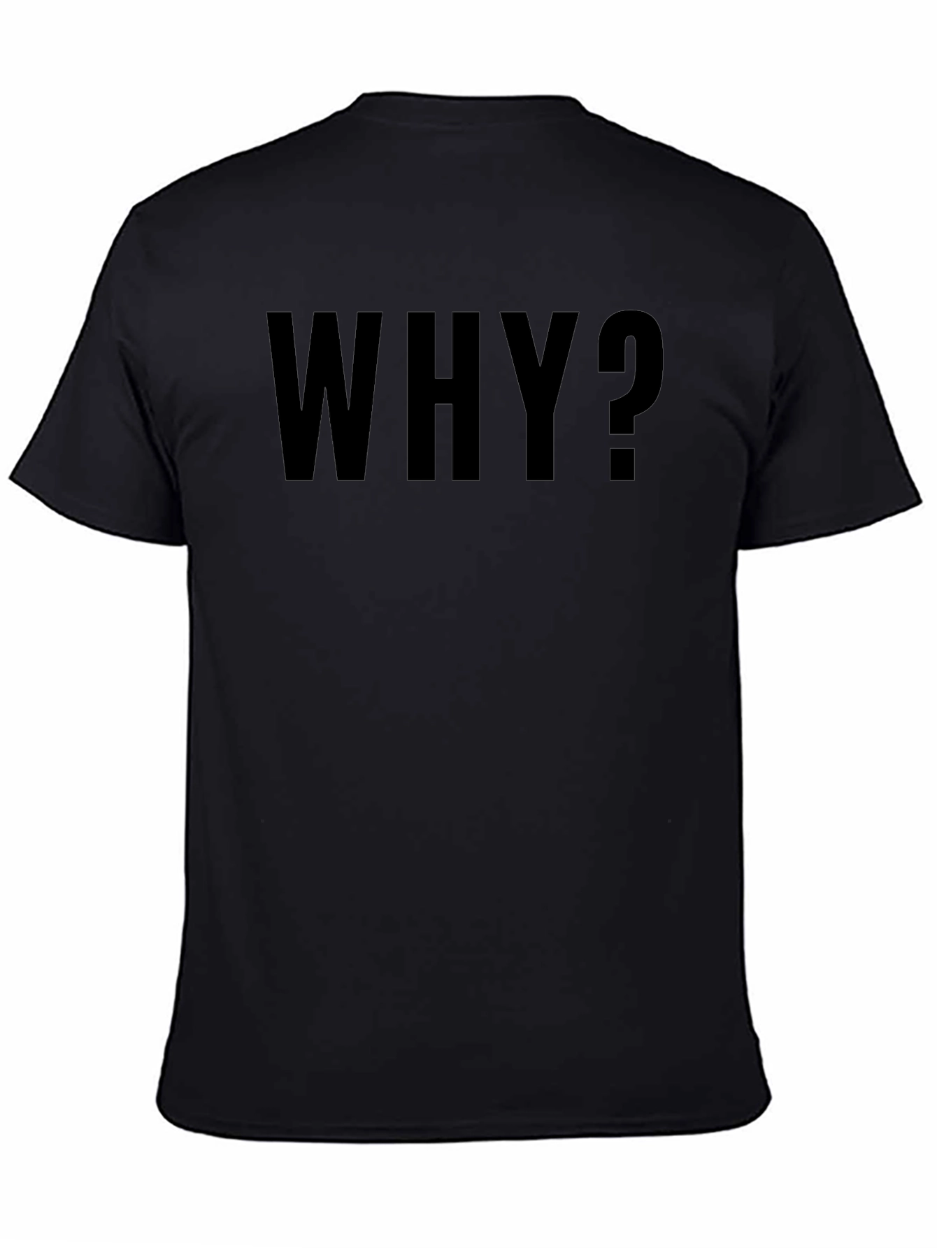 Why? Black Graphic Print T-Shirt