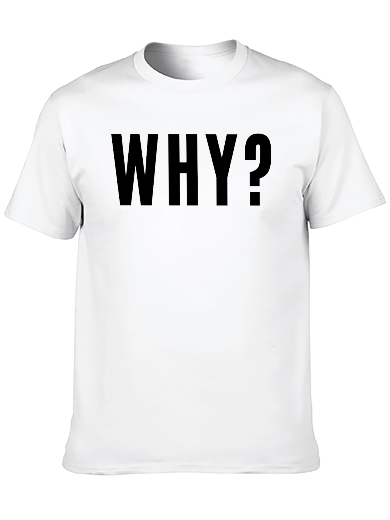 Why? Black Graphic Print T-Shirt