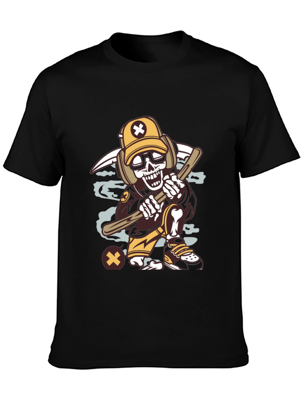 Cartoon Skeleton Graphic Tee