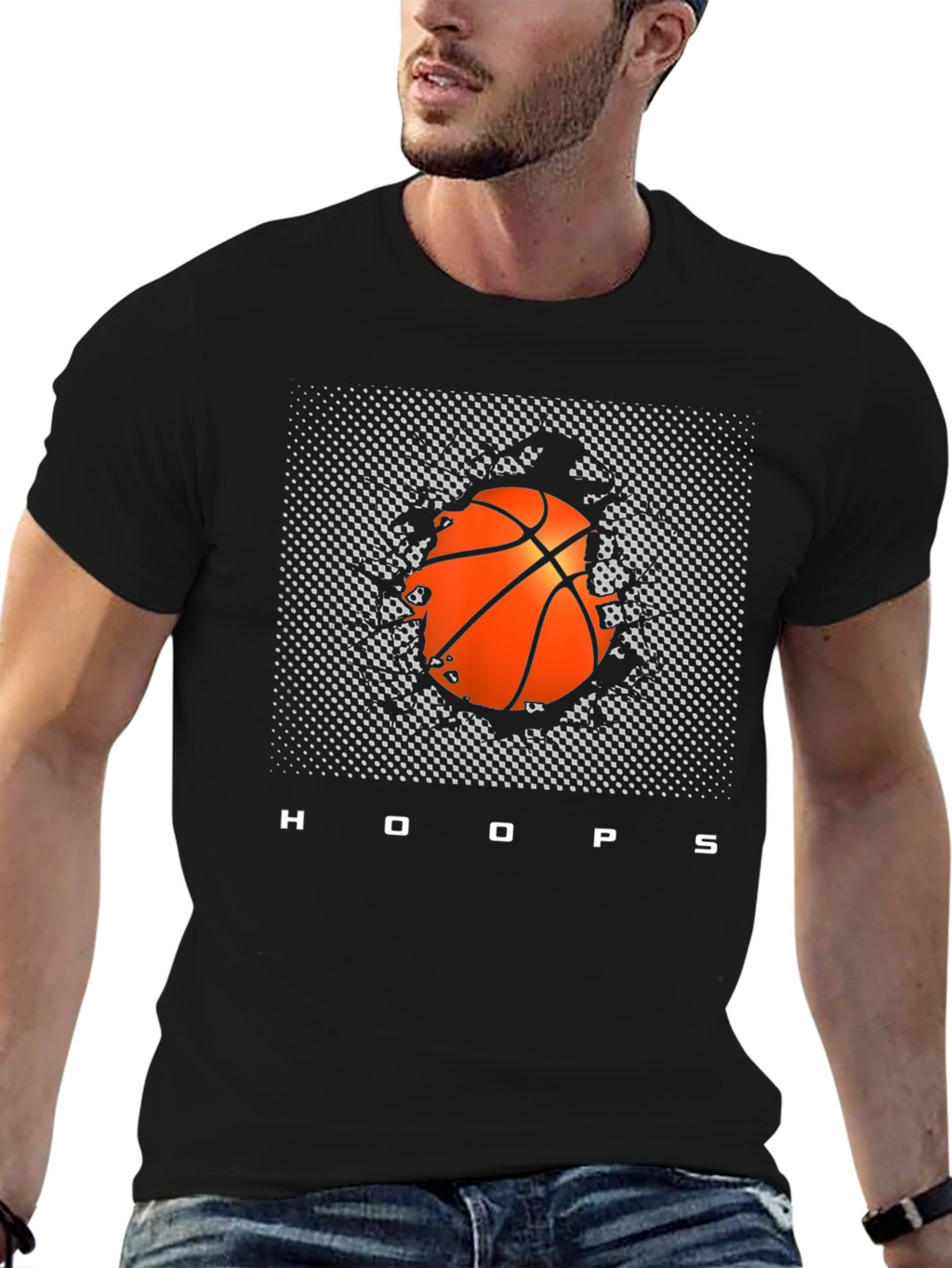 Hoops Basketball Graphic Tee