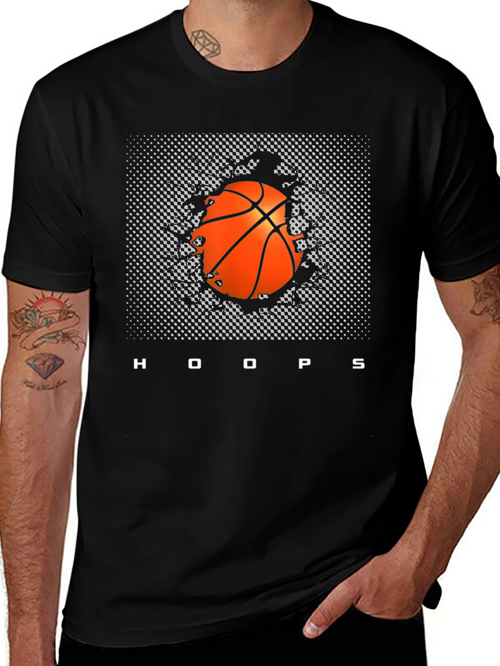 Hoops Basketball Graphic Tee