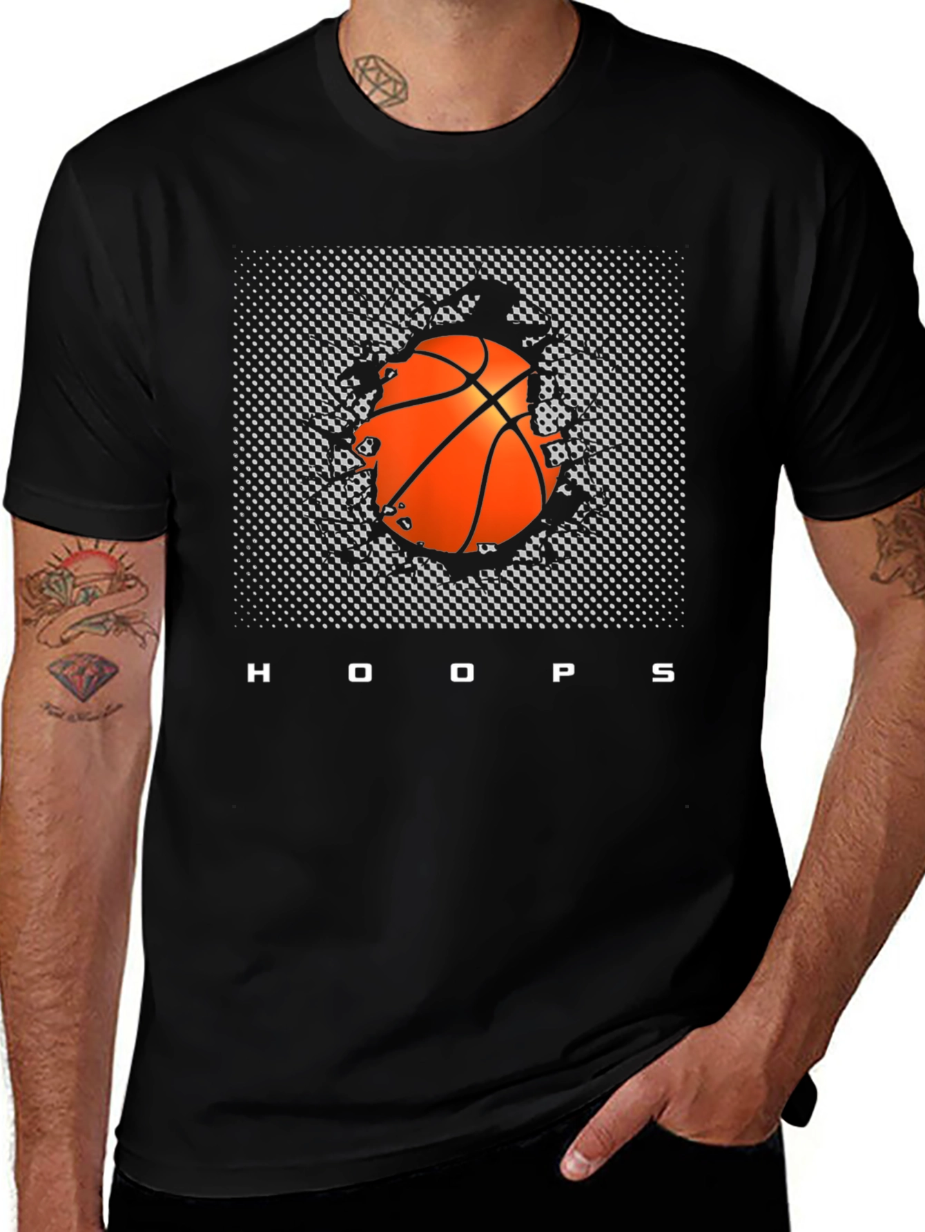 Hoops Basketball Graphic Tee