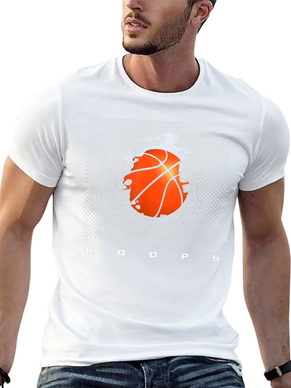 Hoops Basketball Graphic Tee