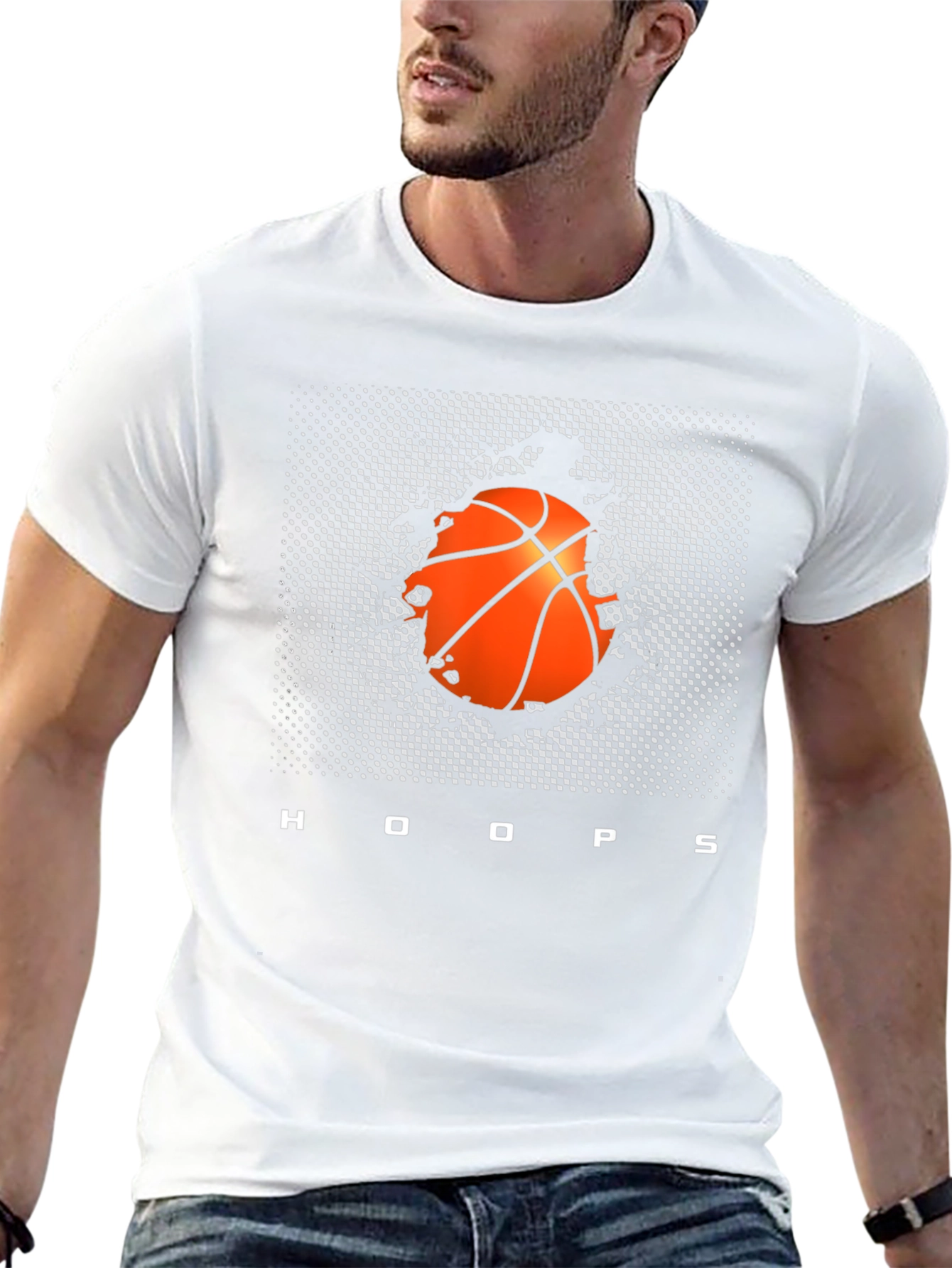 Hoops Basketball Graphic Tee