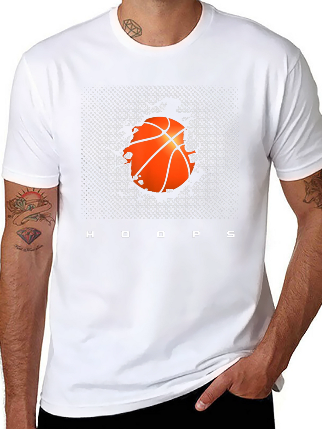 Hoops Basketball Graphic Tee