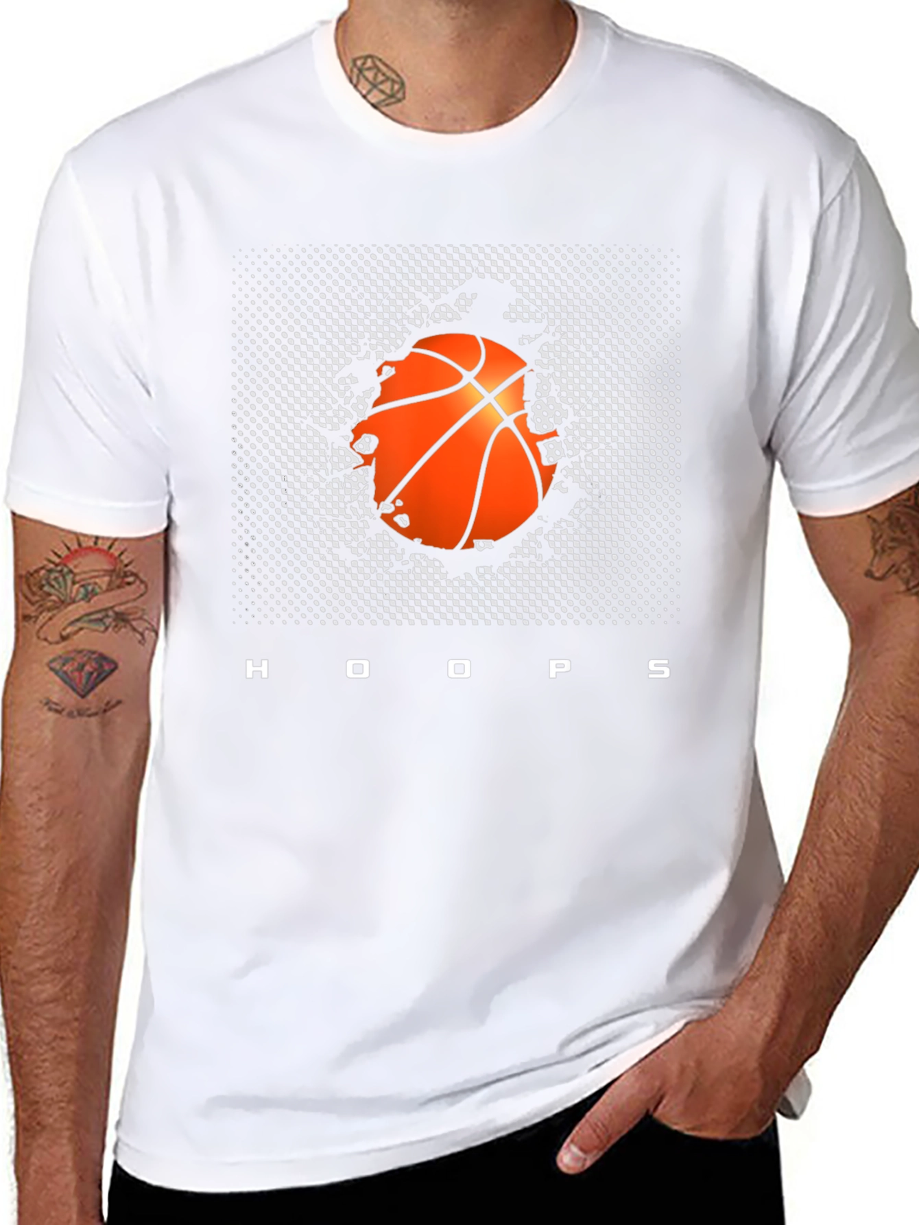 Hoops Basketball Graphic Tee