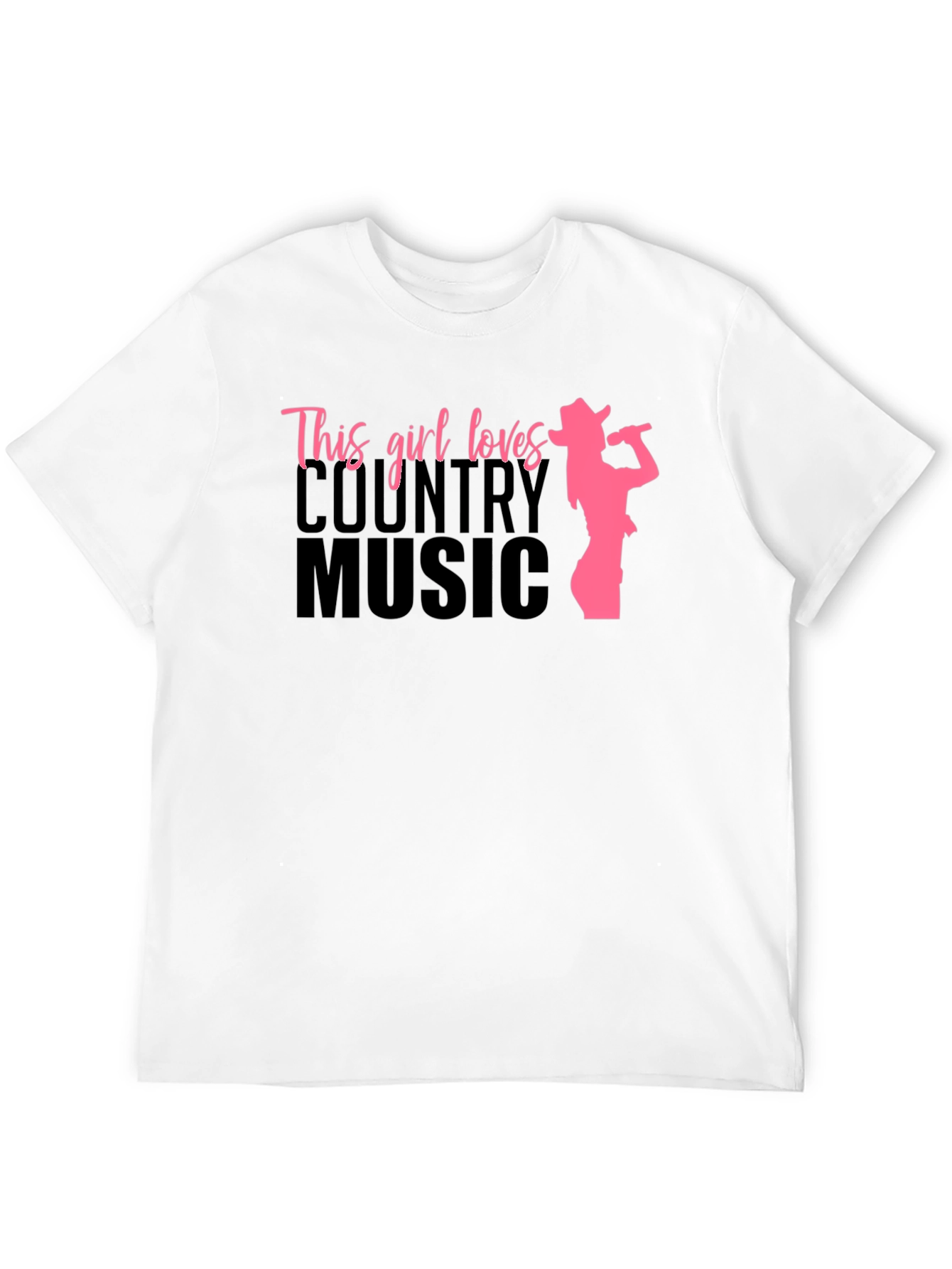 Country Music Girl Graphic Tee - Black