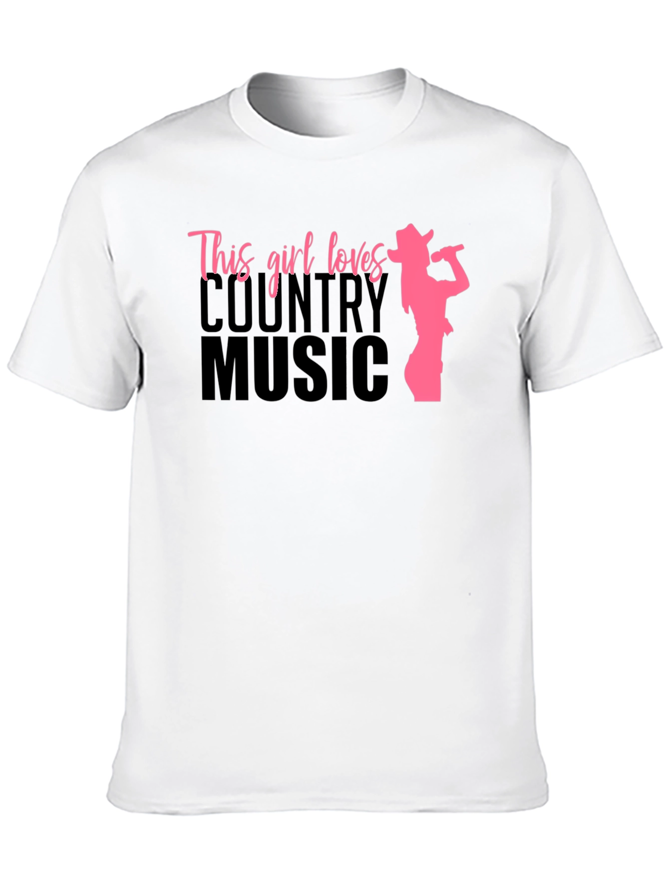 Country Music Girl Graphic Tee - Black