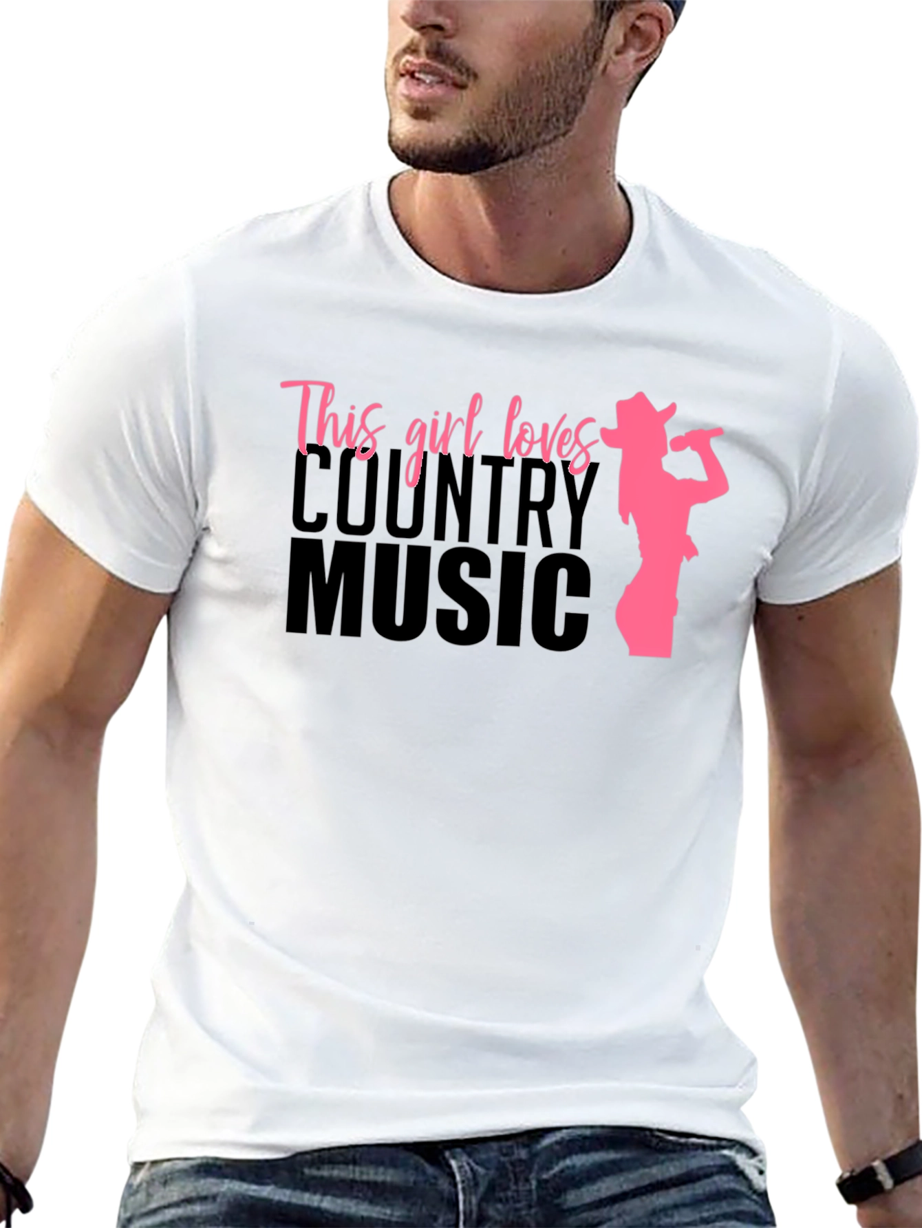 Country Music Girl Graphic Tee - Black