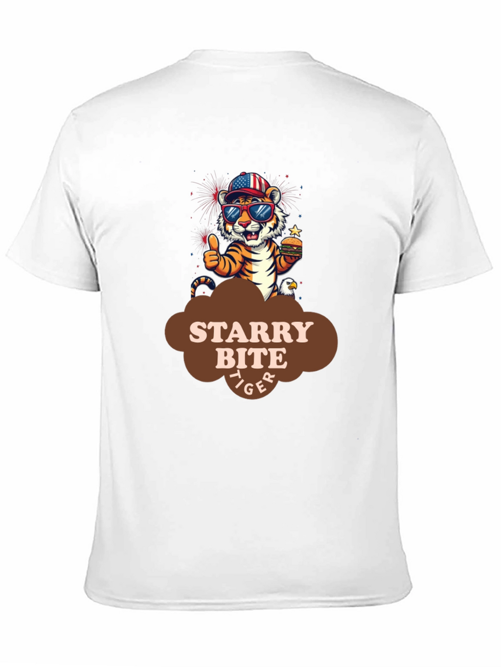 Starry Bite Tiger Graphic Tee - Stylish Comfort