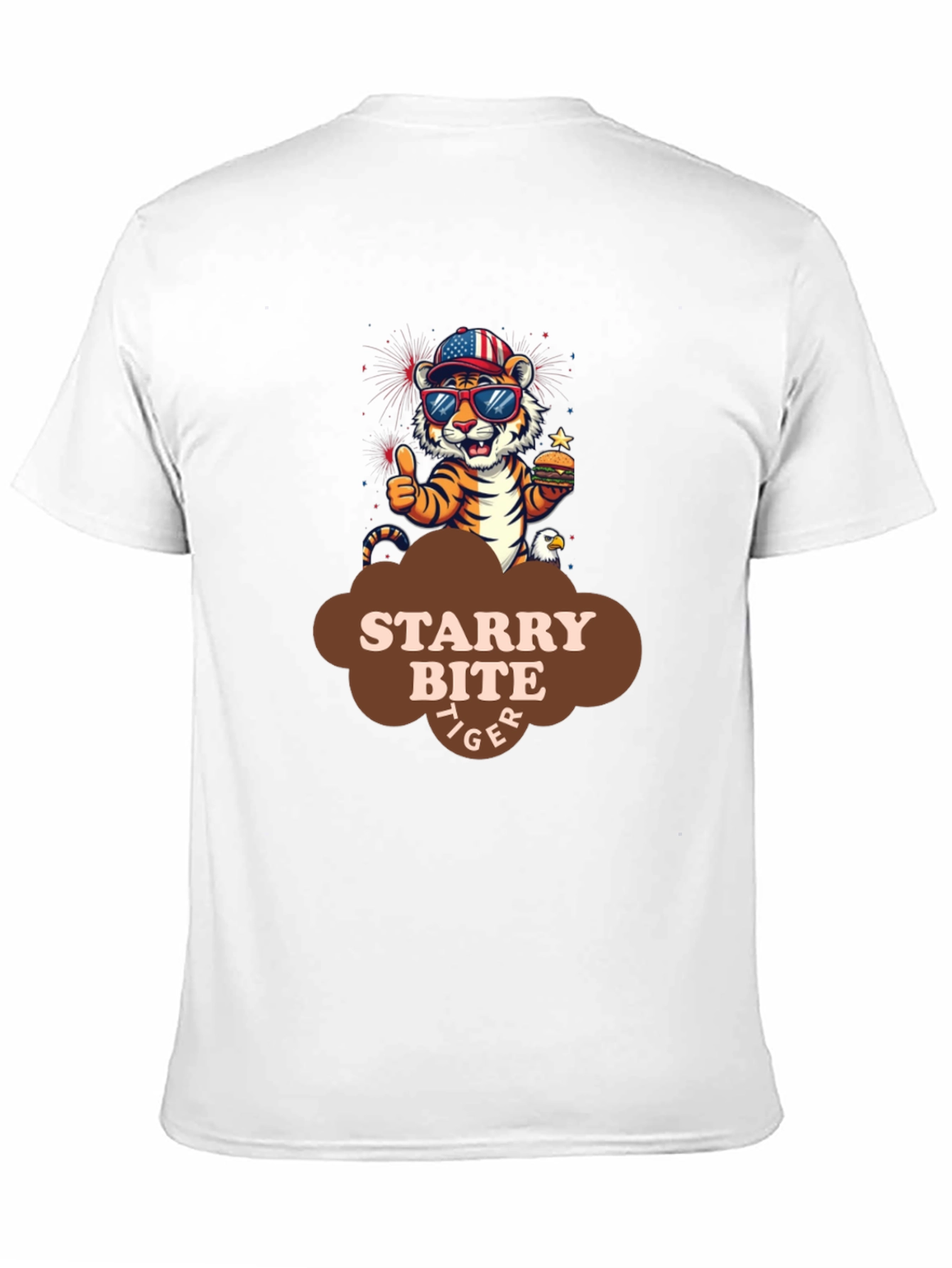 Starry Bite Tiger Graphic Tee - Stylish Comfort