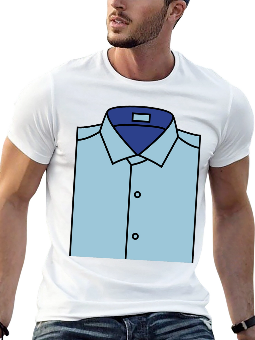 Novelty Dress Shirt Graphic Tee