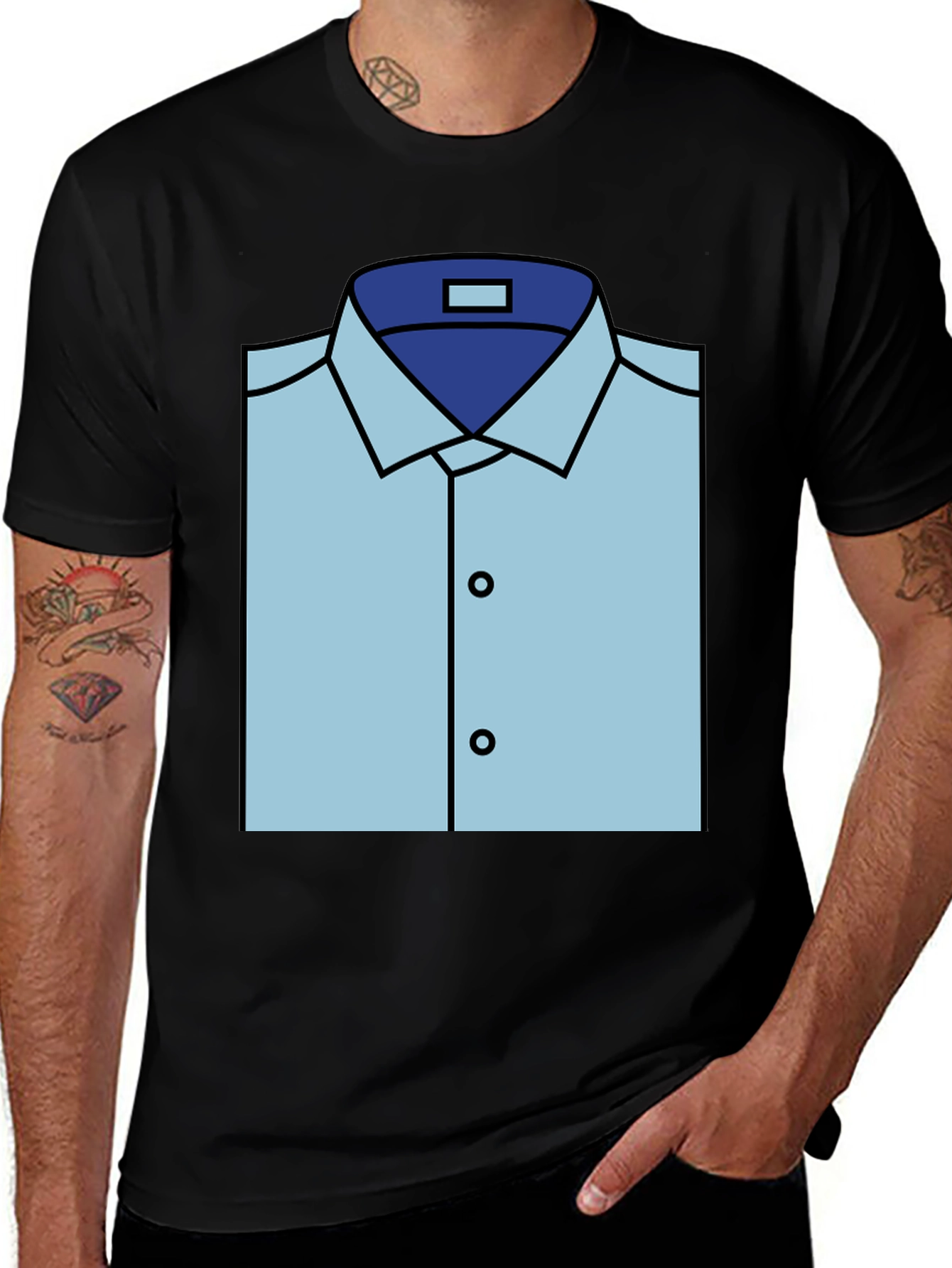 Novelty Dress Shirt Graphic Tee