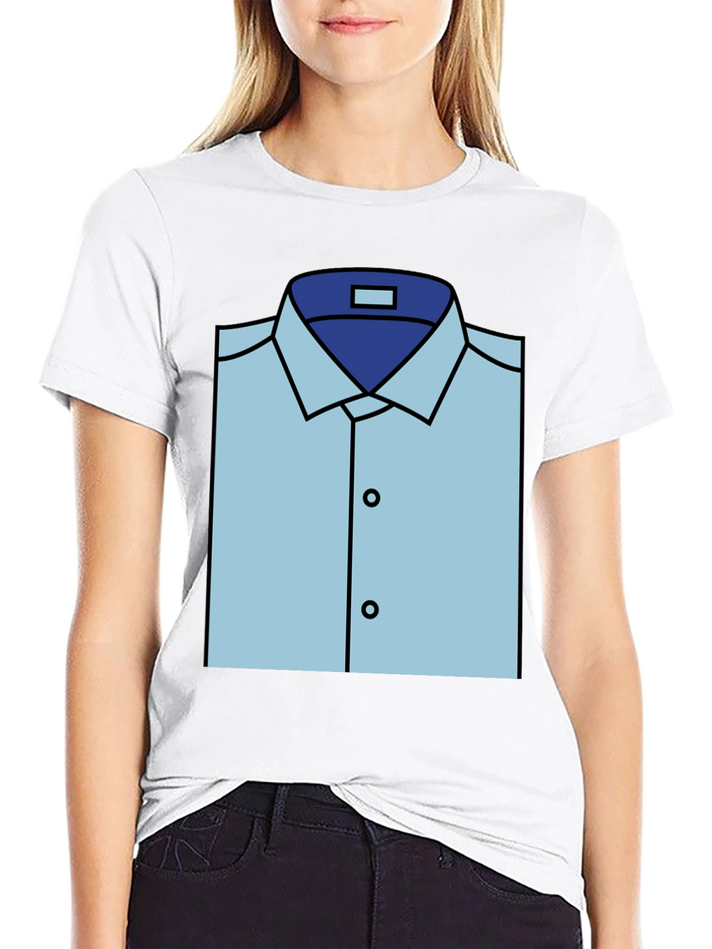Novelty Dress Shirt Graphic Tee