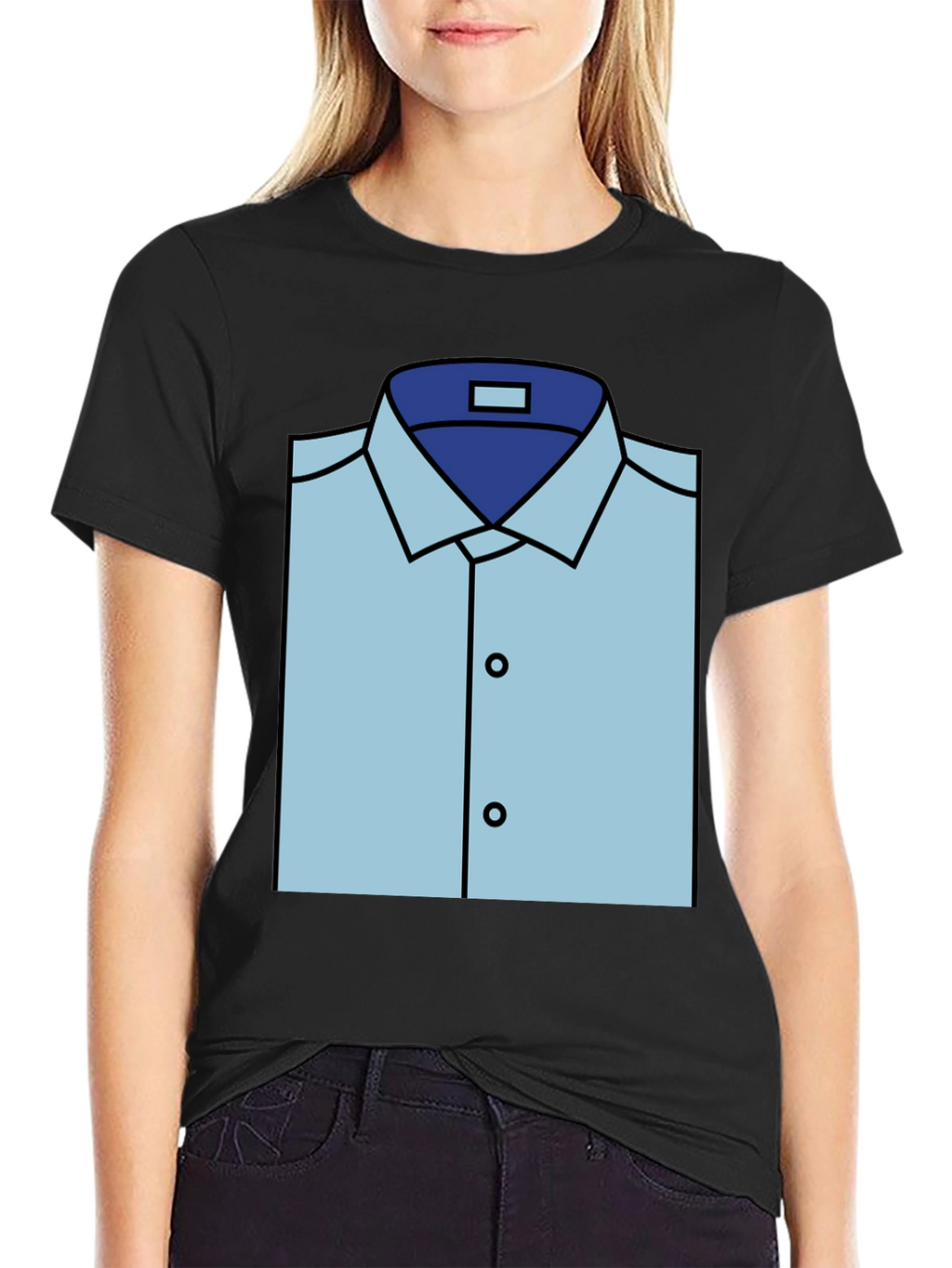 Novelty Dress Shirt Graphic Tee