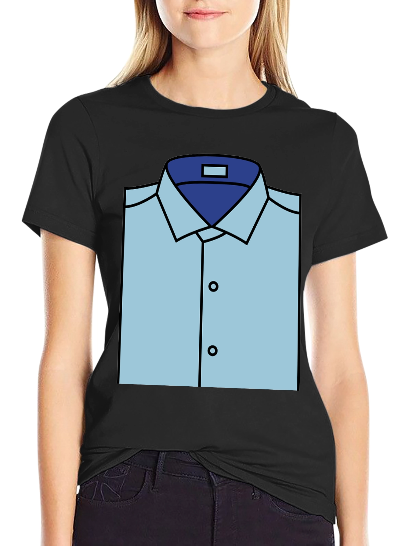 Novelty Dress Shirt Graphic Tee