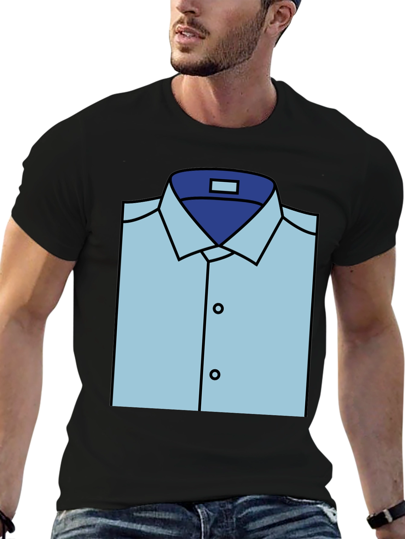 Novelty Dress Shirt Graphic Tee