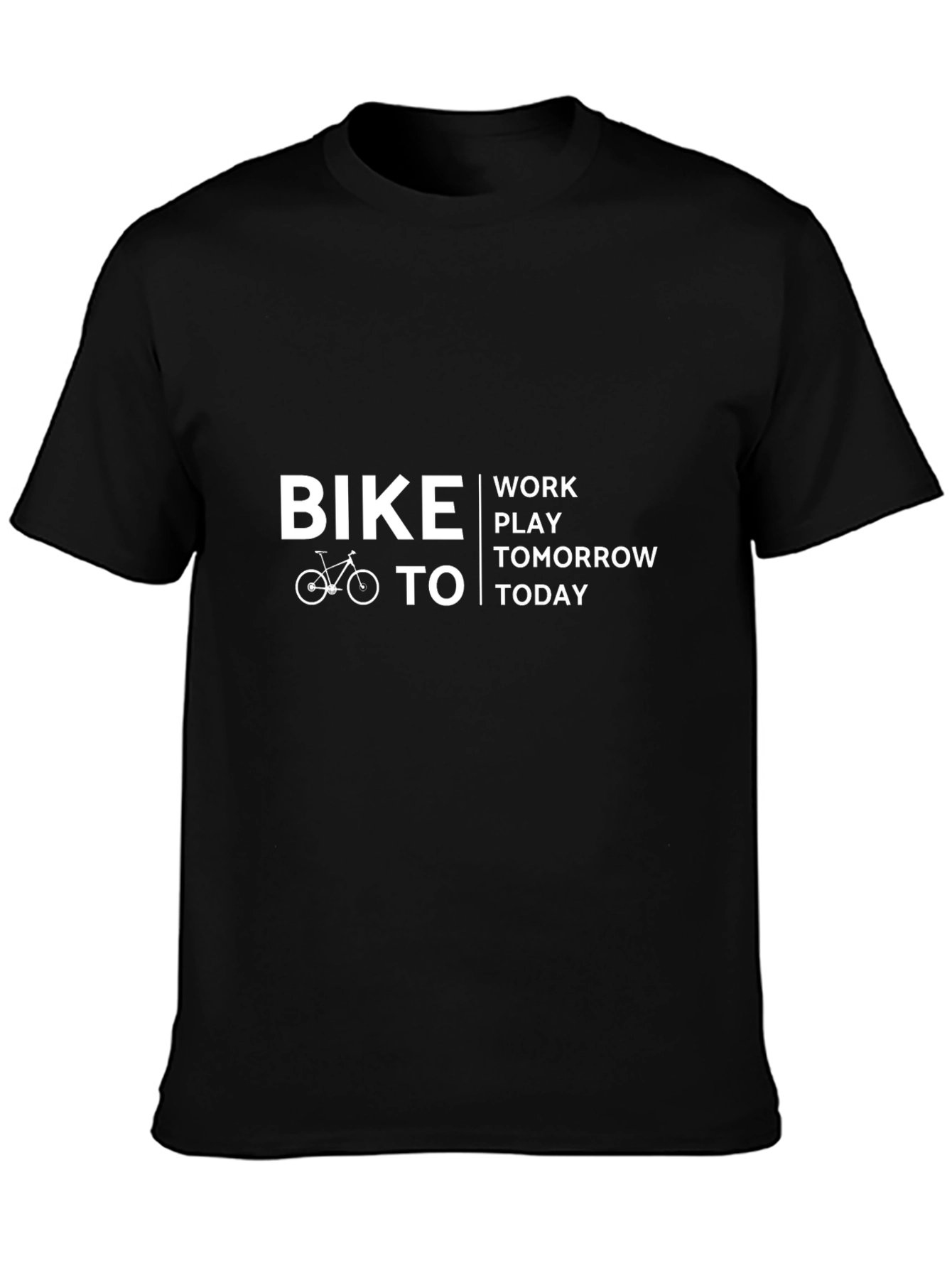 Bike To Work Tomorrow Today Graphic Tee