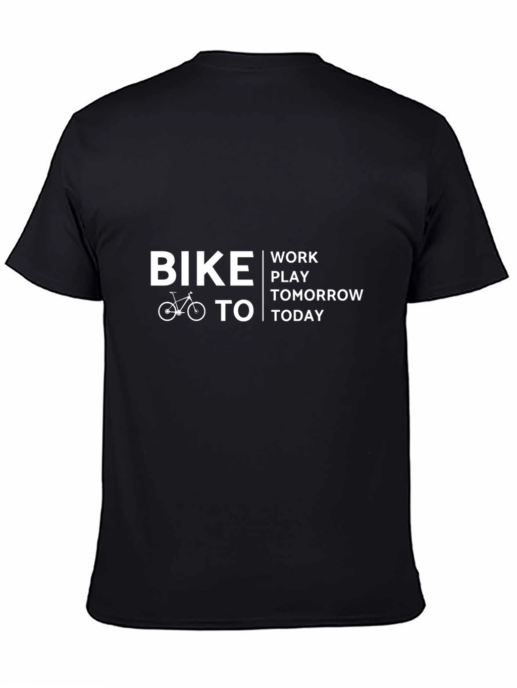 Bike To Work Tomorrow Today Graphic Tee