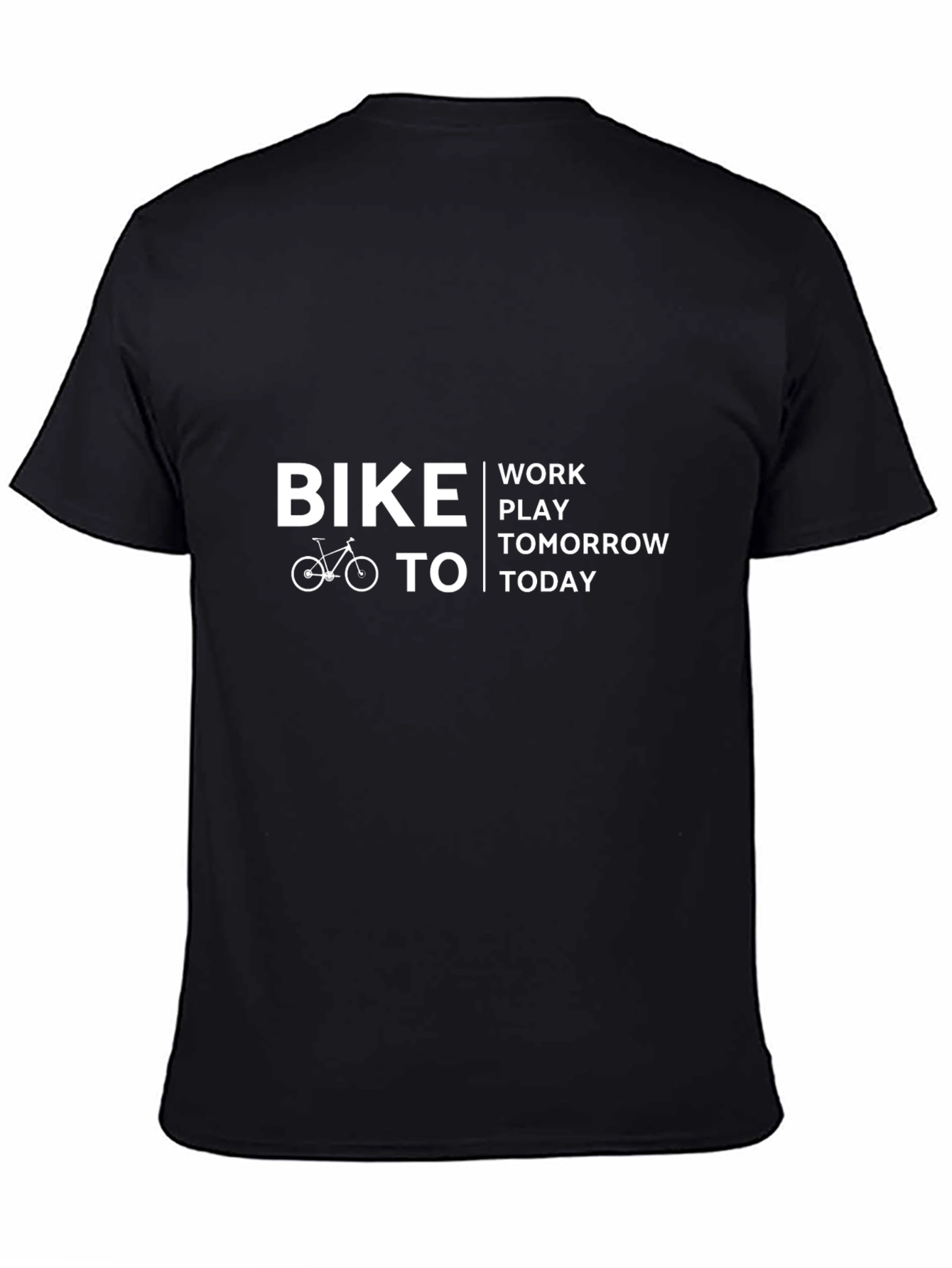 Bike To Work Tomorrow Today Graphic Tee