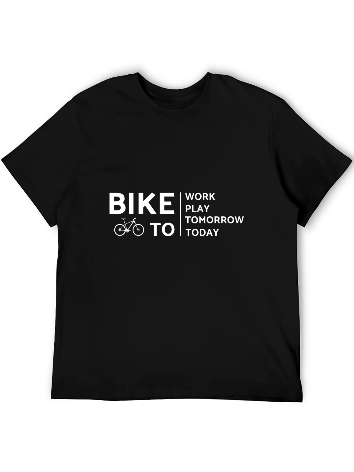 Bike To Work Tomorrow Today Graphic Tee