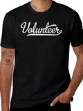 Volunteer T-Shirt - Soft Cotton Blend Classic Crew Neck