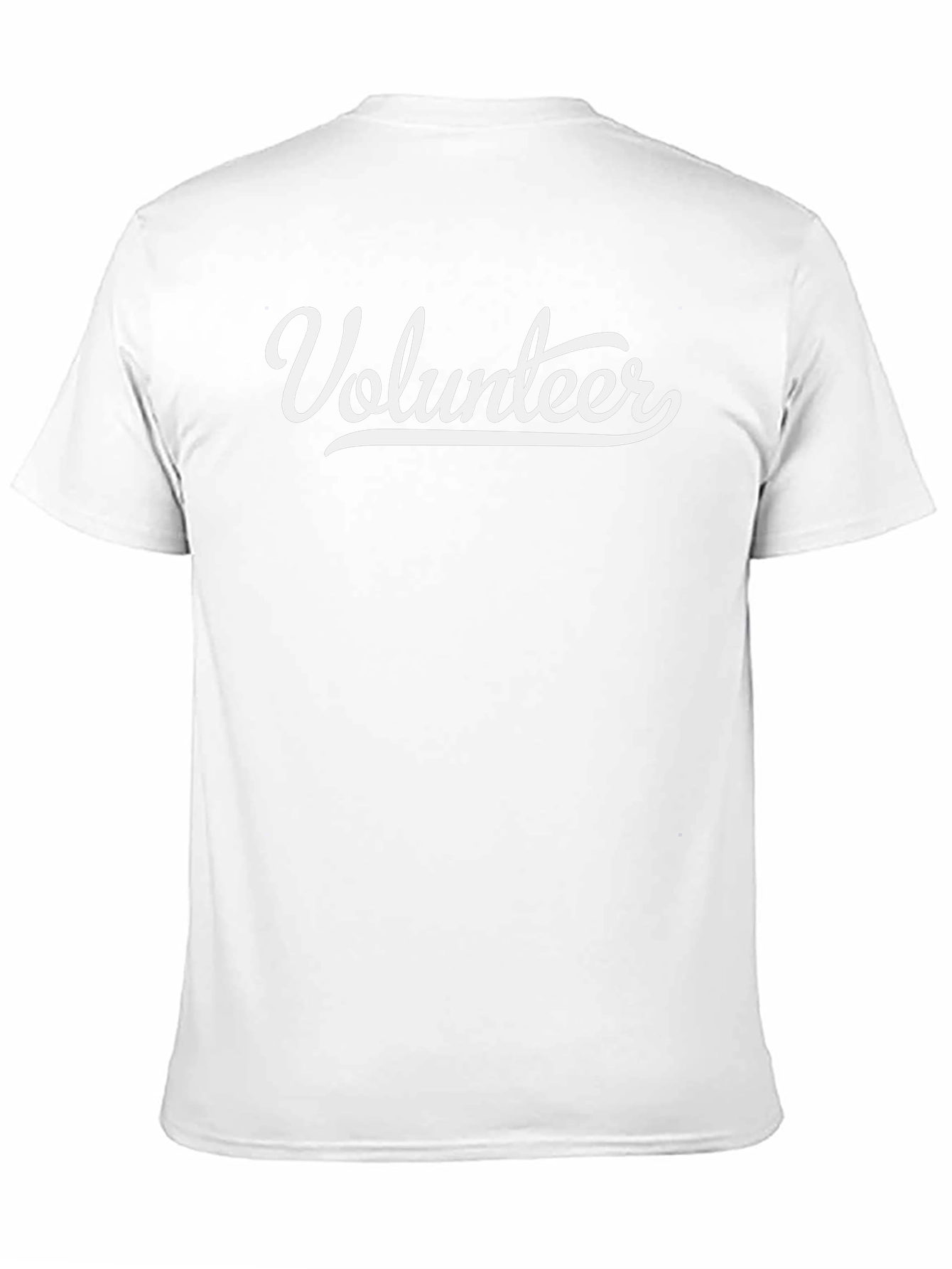 Volunteer T-Shirt - Soft Cotton Blend Classic Crew Neck