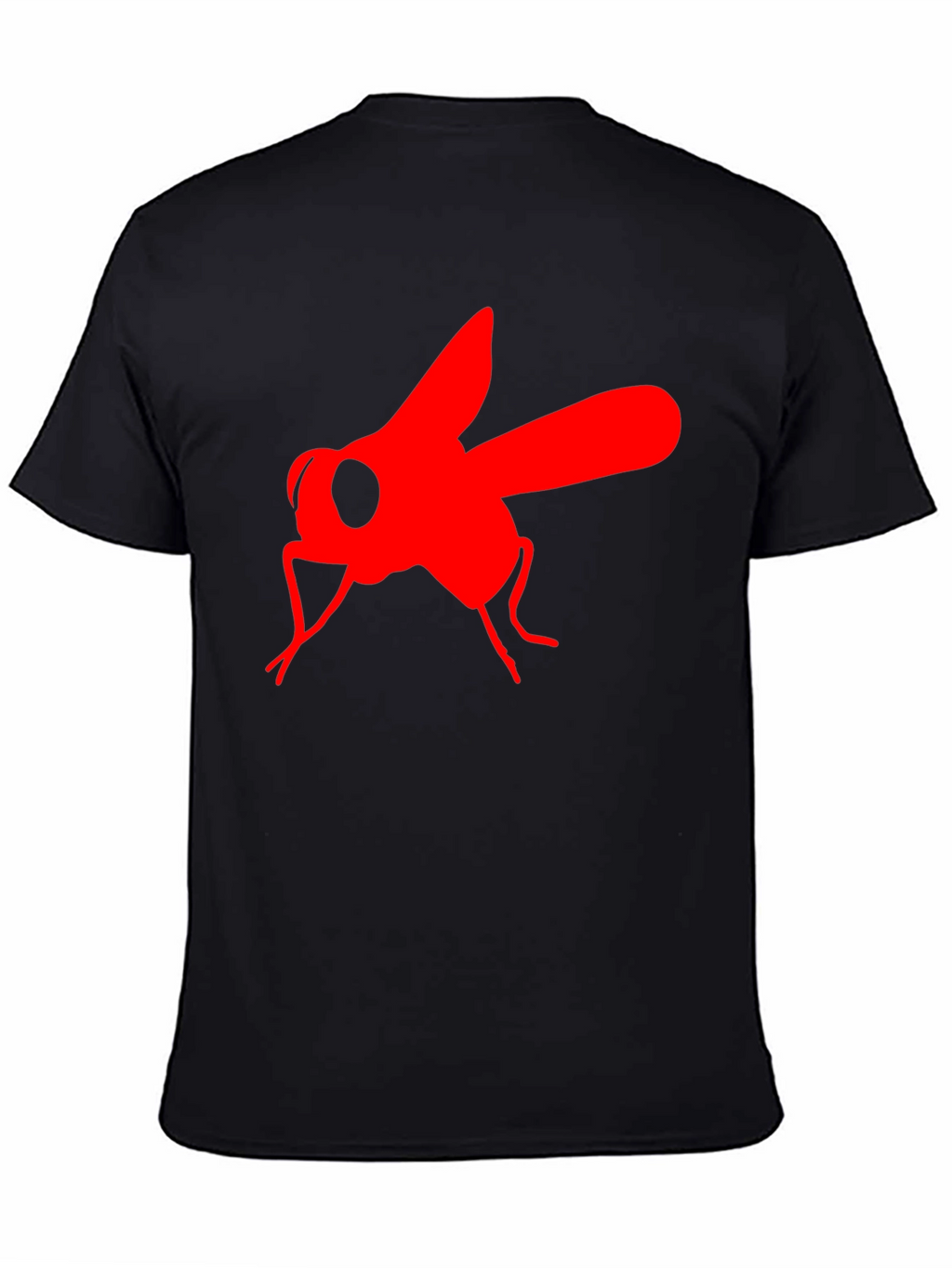 Bold Fly Graphic Tee - Black Cotton T-Shirt