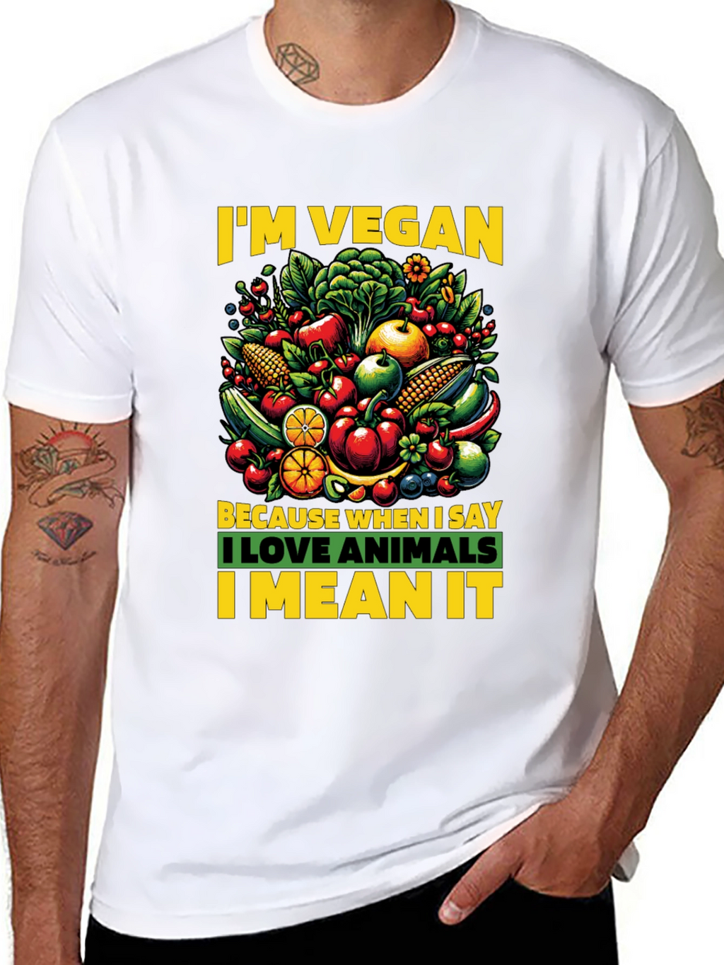 Im Vegan T-shirt - Love Animals