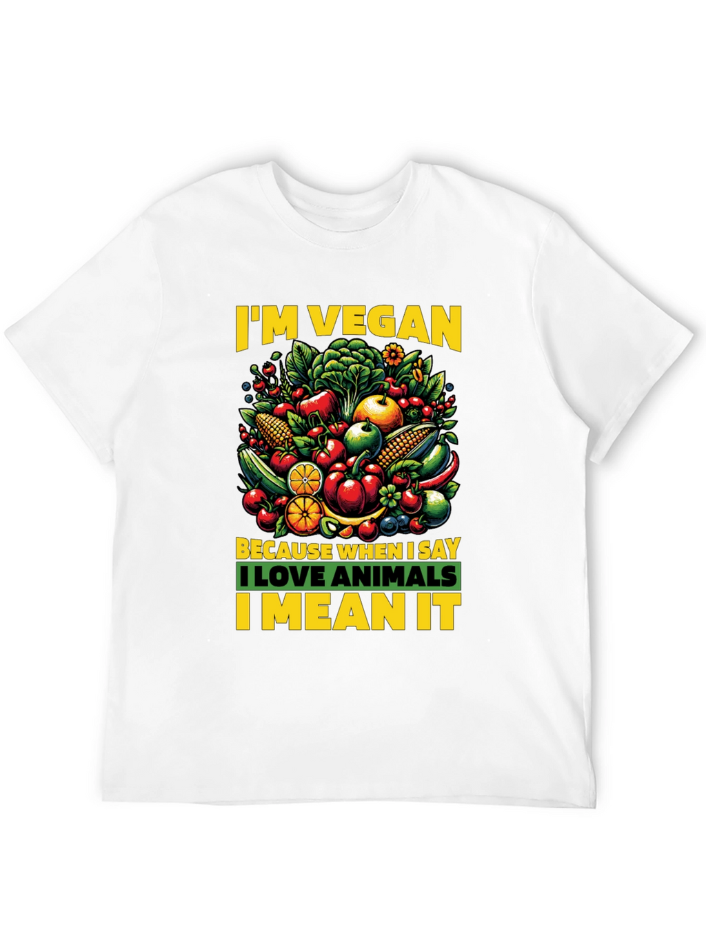 Im Vegan T-shirt - Love Animals