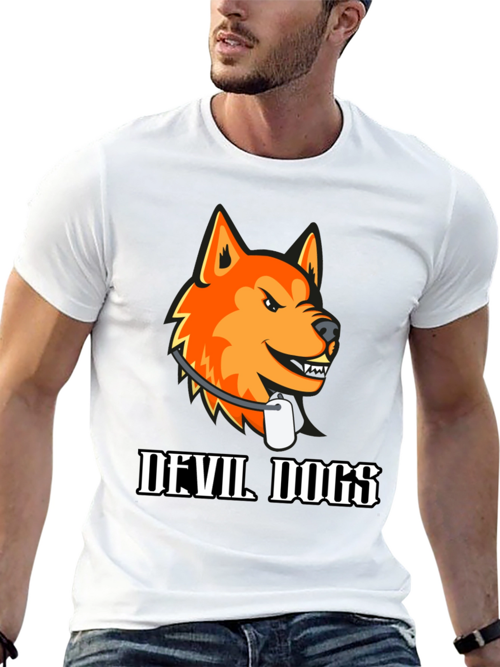 Devil Dogs Graphic Tee - Bold Animal Print Shirt