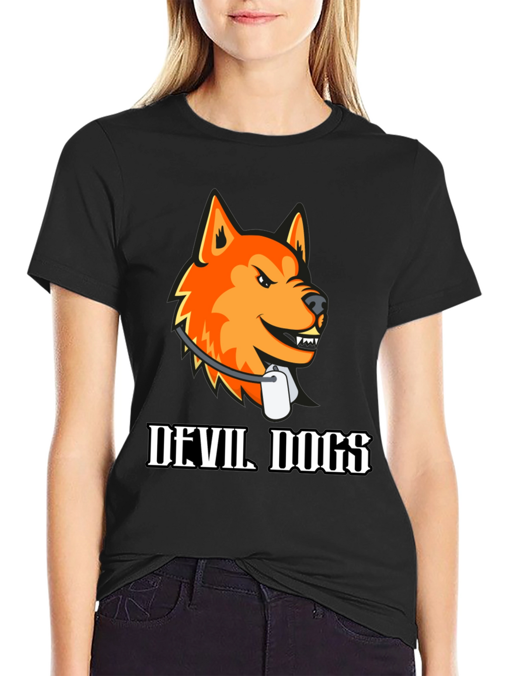 Devil Dogs Graphic Tee - Bold Animal Print Shirt