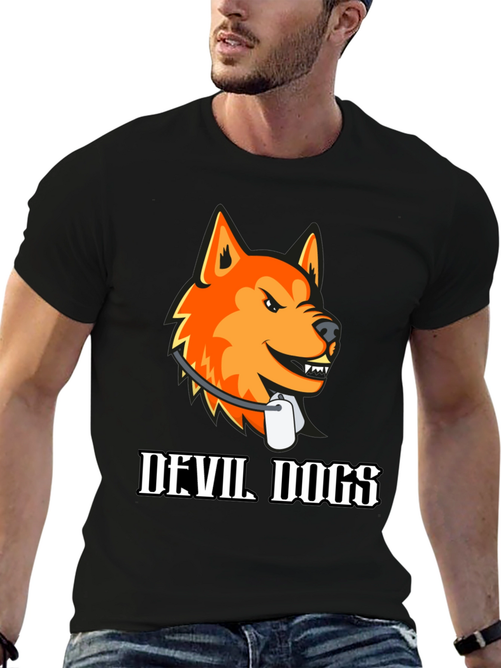 Devil Dogs Graphic Tee - Bold Animal Print Shirt