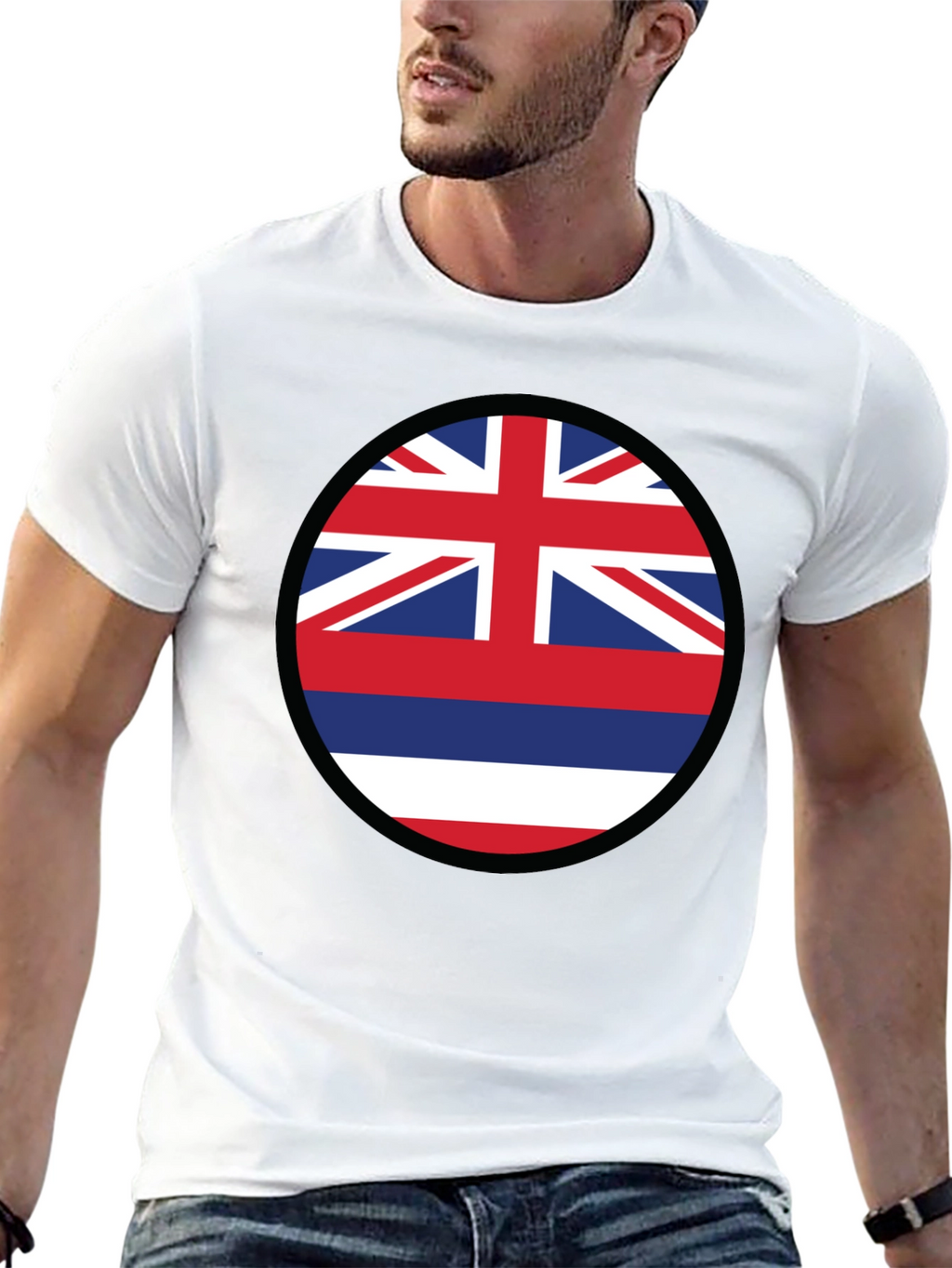 Hawaii Flag T-Shirt - Island Pride Crew Neck Tee