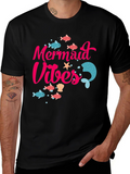 Mermaid Vibes Graphic Tee - Fun Summer T-Shirt