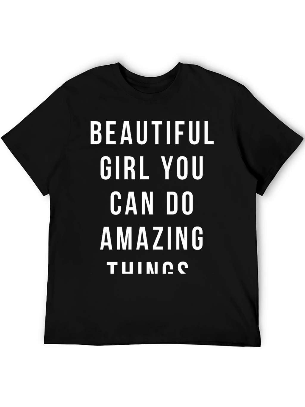 Inspirational Amazing Things Black Graphic Tee