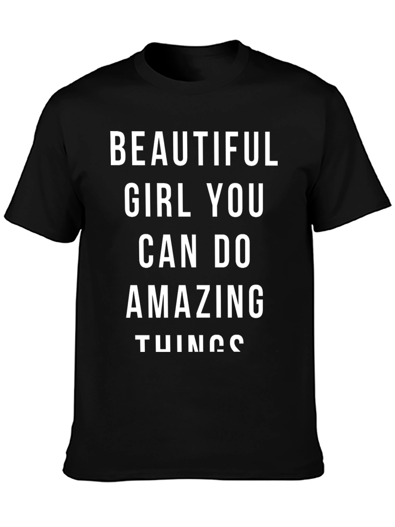 Inspirational Amazing Things Black Graphic Tee