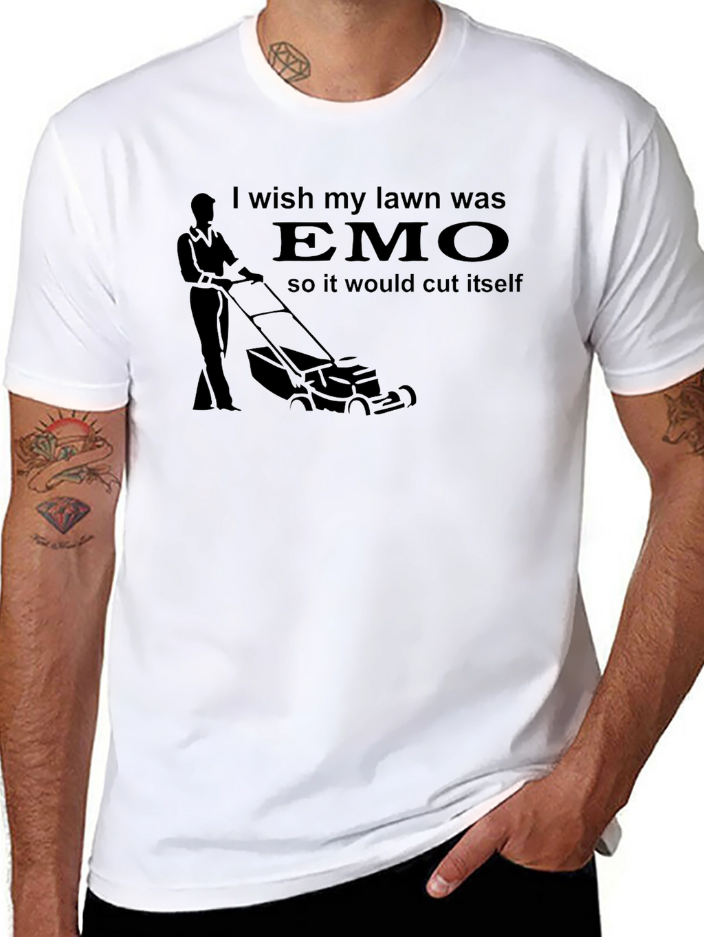 Emo Lawn T-Shirt - Funny Graphic Tee