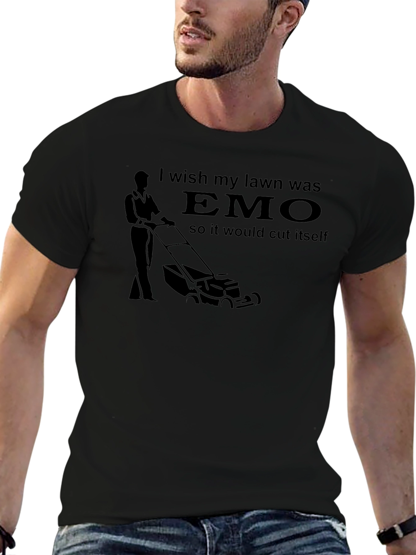 Emo Lawn T-Shirt - Funny Graphic Tee