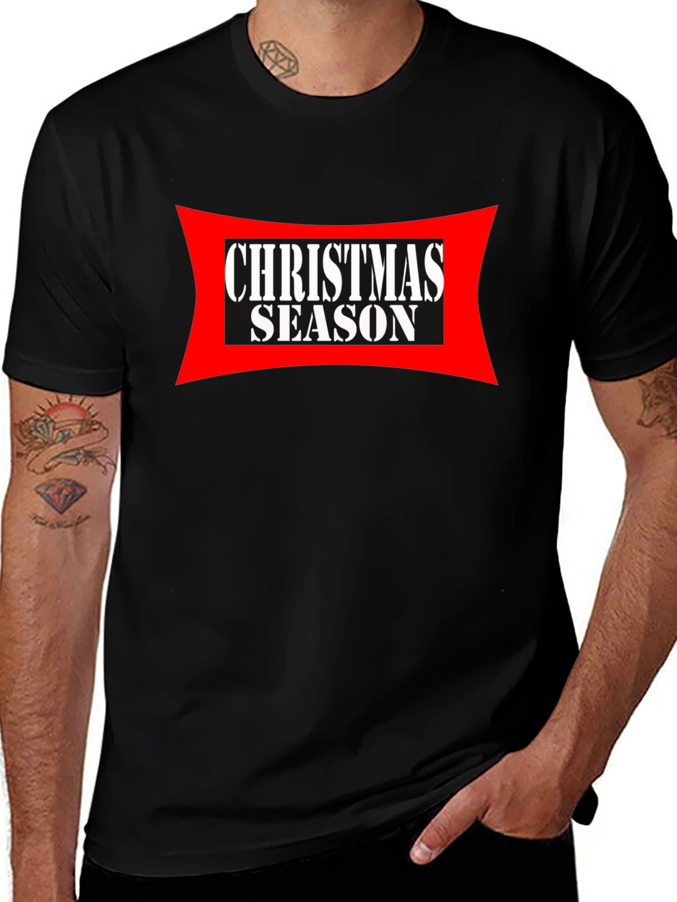 Christmas Season Graphic Tee - Black