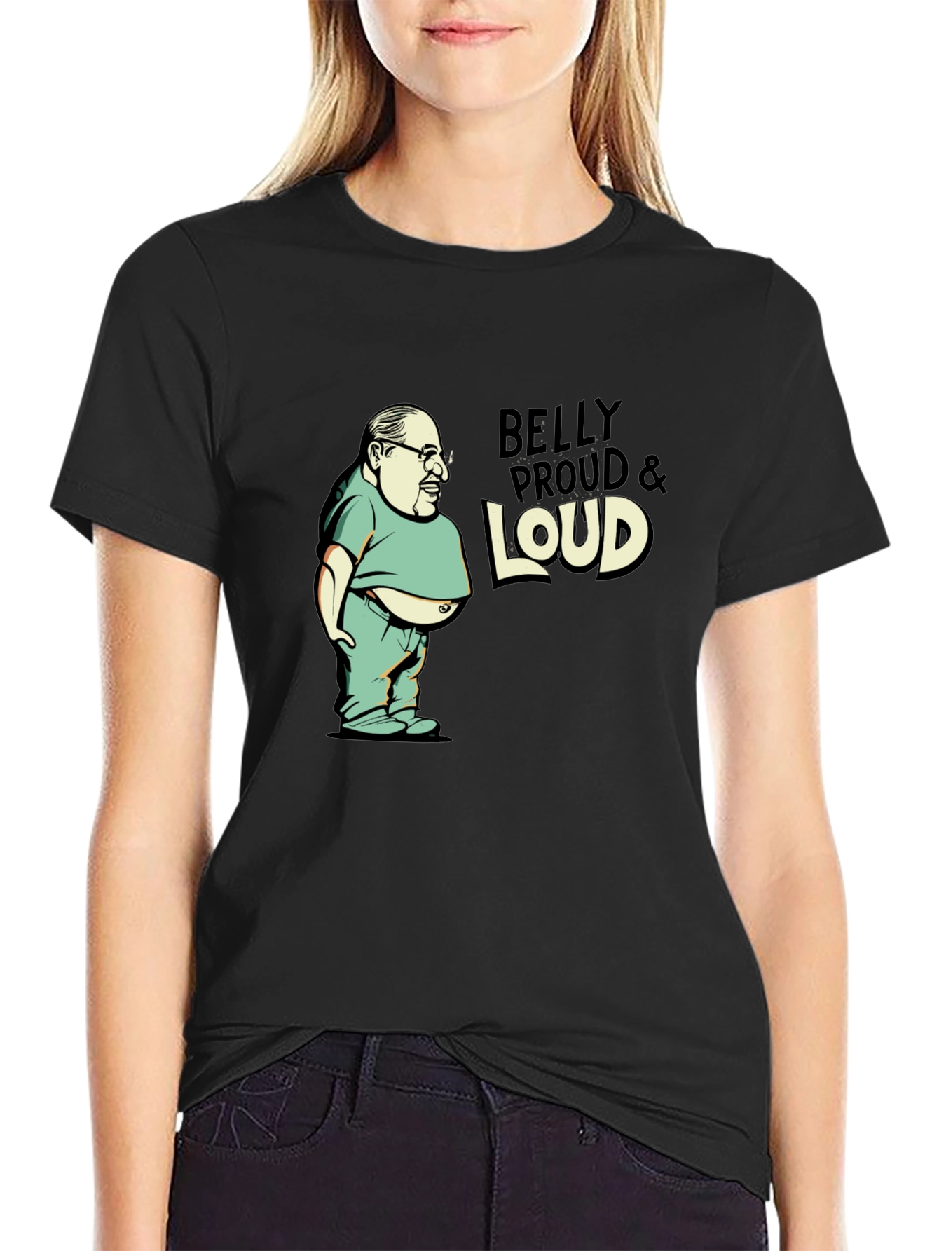 Belly Proud & Loud Black T-Shirt