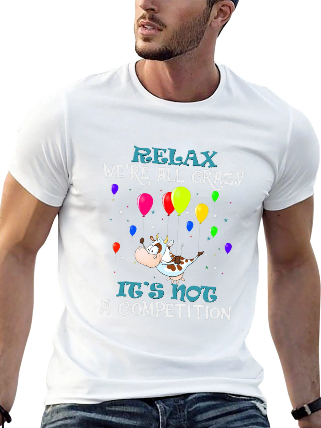 Relax Were All Crazy Graphic Tee