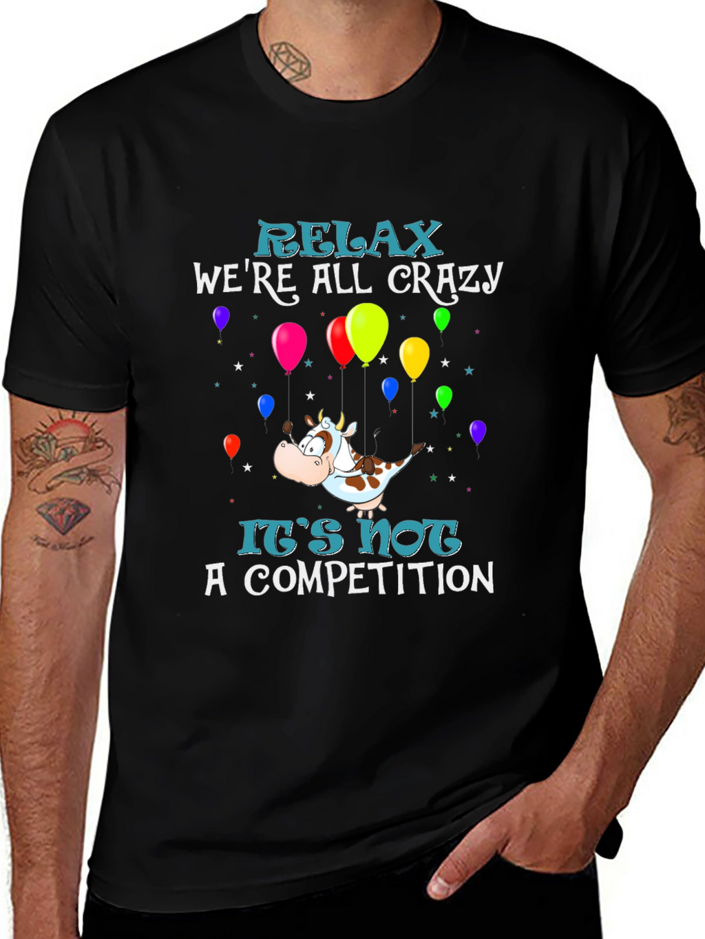 Relax Were All Crazy Graphic Tee